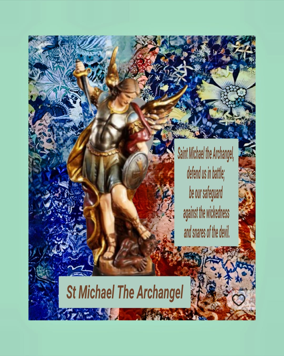 8x10 St Michael the Archangel Matte Giclee Print Home Decor - Etsy