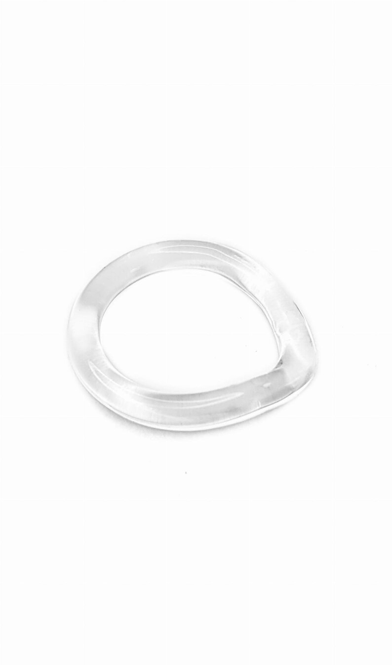 Anneau en verre minimaliste, unique et simple, anneau élégant, lampworking, verre borosilicate, anneau de coctail, anneau de lampwork, anneau moderne, unisexe image 2