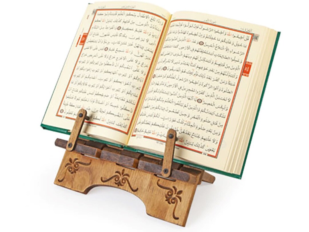 19X11 In./48x28cm Handmade Wooden Carved Quran ,bible,torah Stand