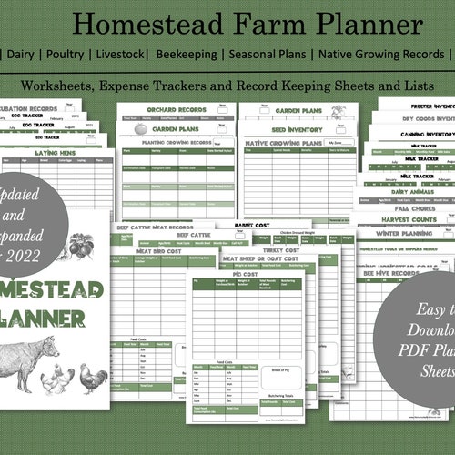 The Ultimate Homestead Planner Printable 100 Printable Pages | Etsy