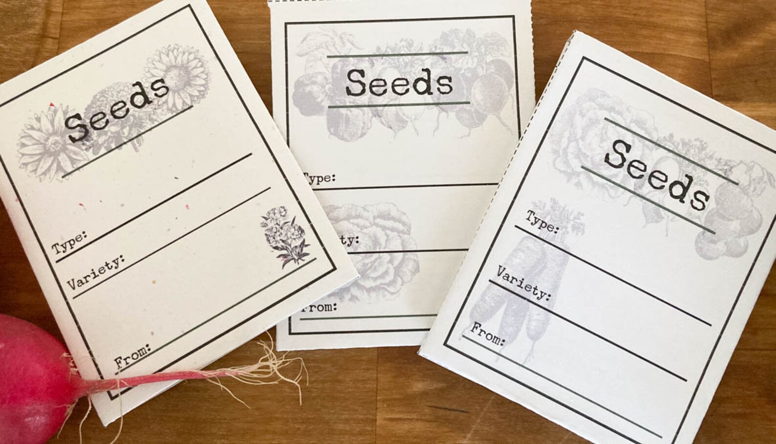 Seed Packets Printable Downloadable Vintage Look Homestead Garden ...