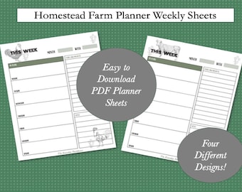 Homestead Farm Planner Undated Replacement Pages
