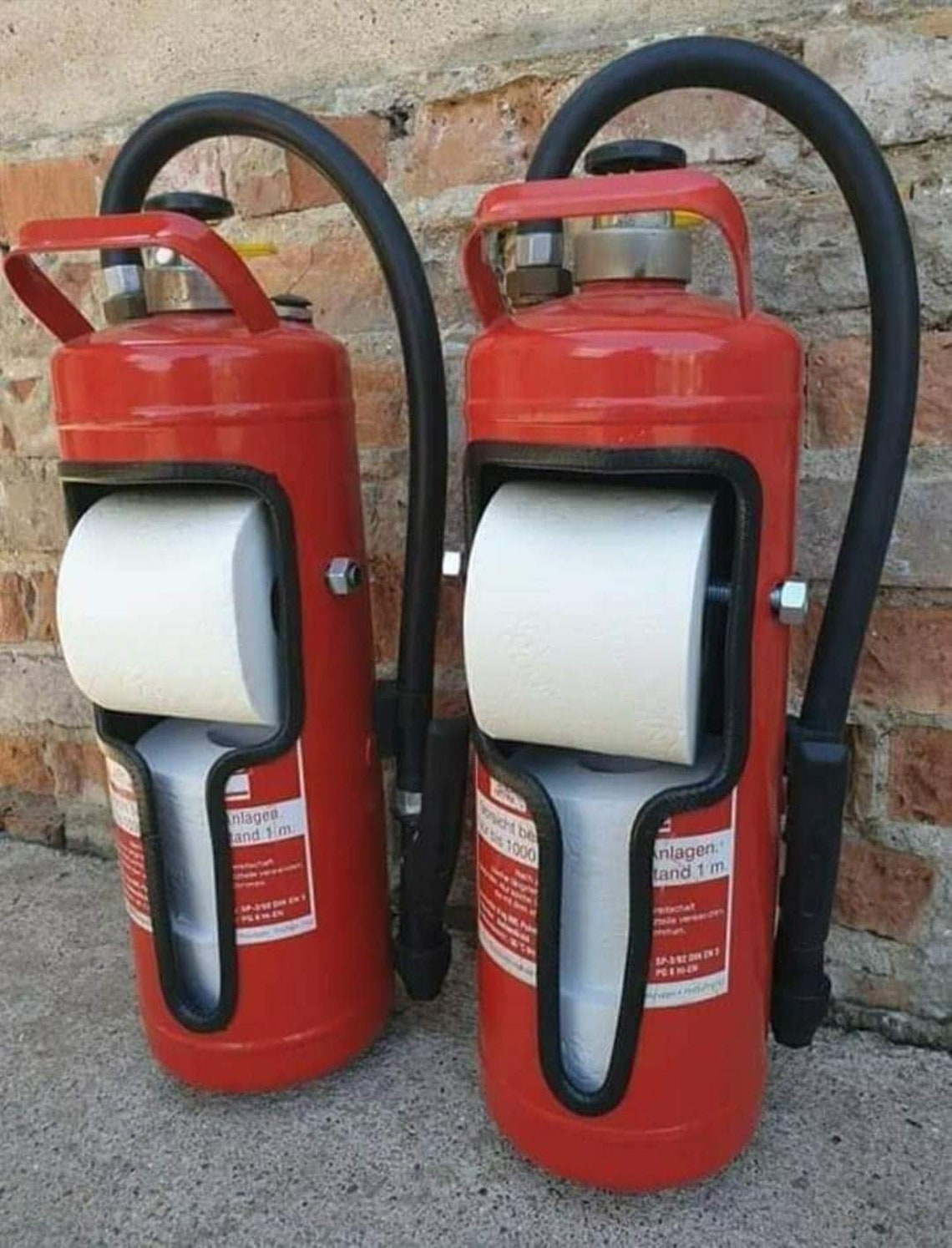 Fire extinguisher toilet paper roll holder Etsy