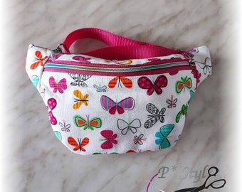 Bauchtasche Kindertasche mit Schmetterlinge