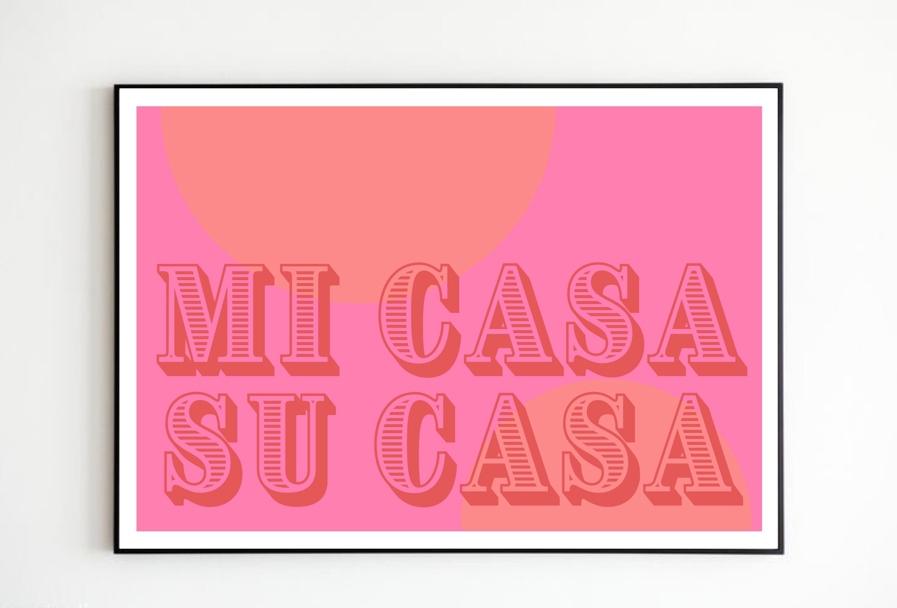 Mi Casa Su Casa Quote Wall Art Home Decor Colourful Etsy.de