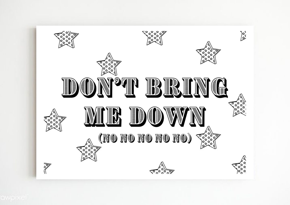 Electric Light Orchestra Dont Bring Me Down Lyrics Etsy