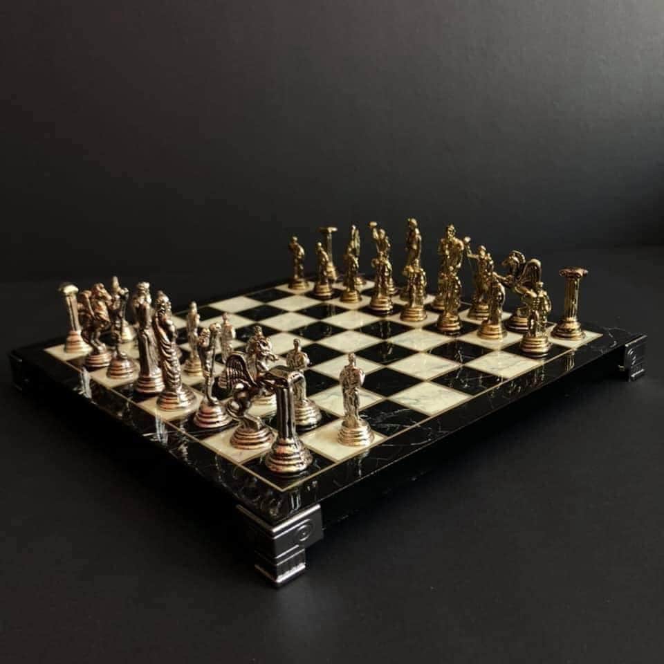 Pewter Chess Set for sale Only 3 left at 75