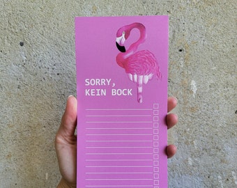 Notizblock "Kein Bock", Kein-Bock-Block, to-do Liste, Notizblock, Einkaufliste, lustige Geschenkidee, Abreißblock, 50 Blatt, Aufgabenblock