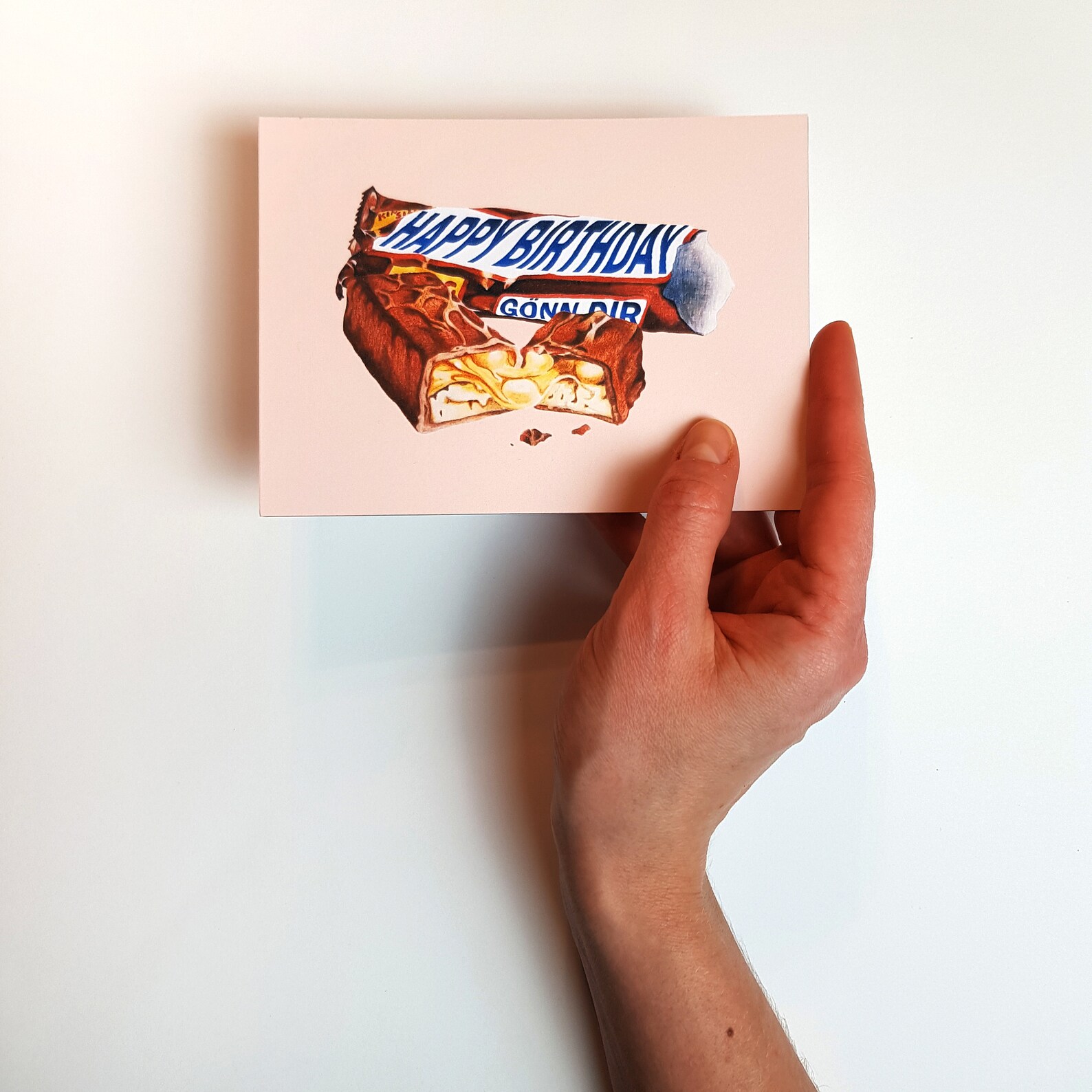 Postcard Birthday Snack Birthday Card Happy | Etsy