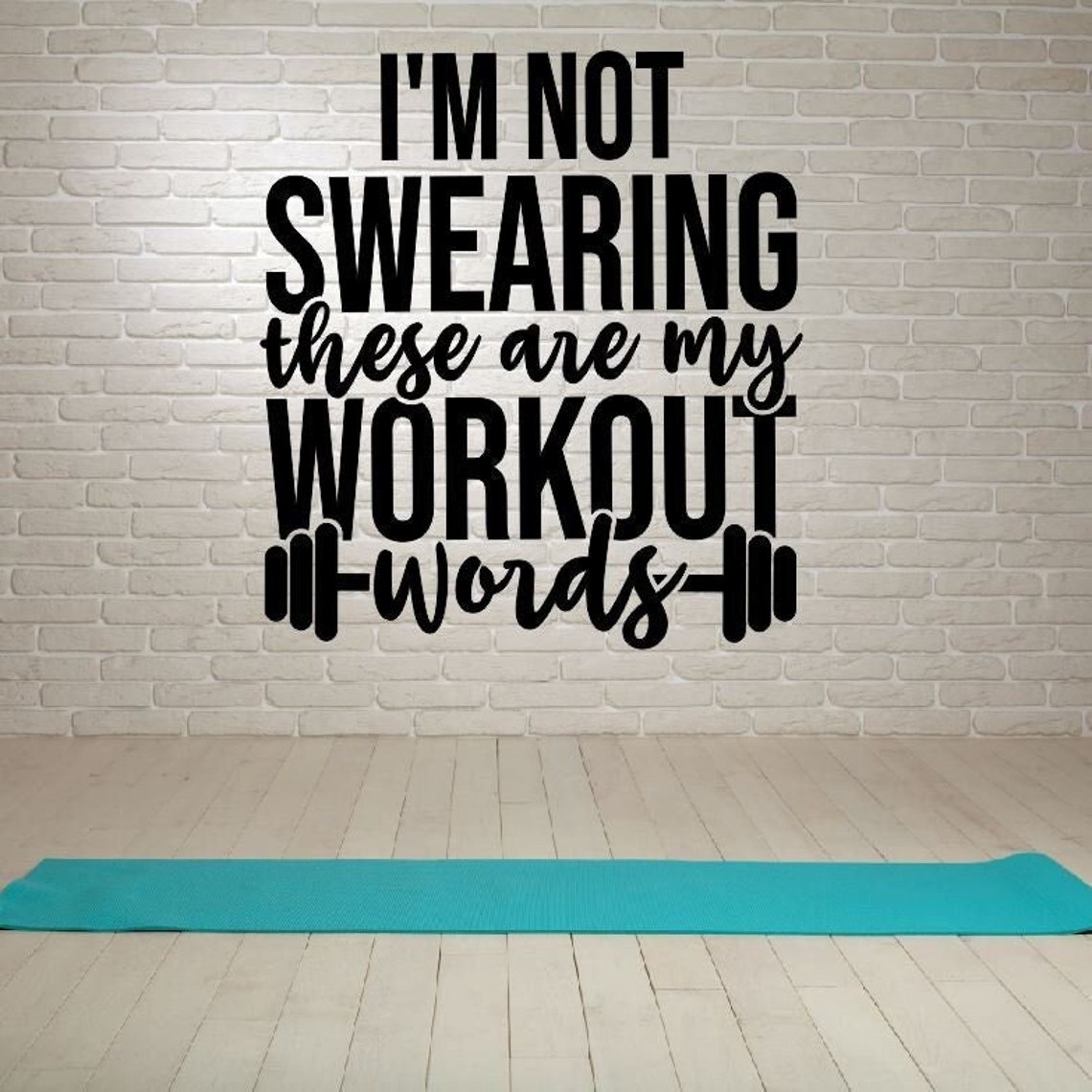 Home Gym Vinyl Decal / Fitness Room Decal / Home Gym Decal / Etsy