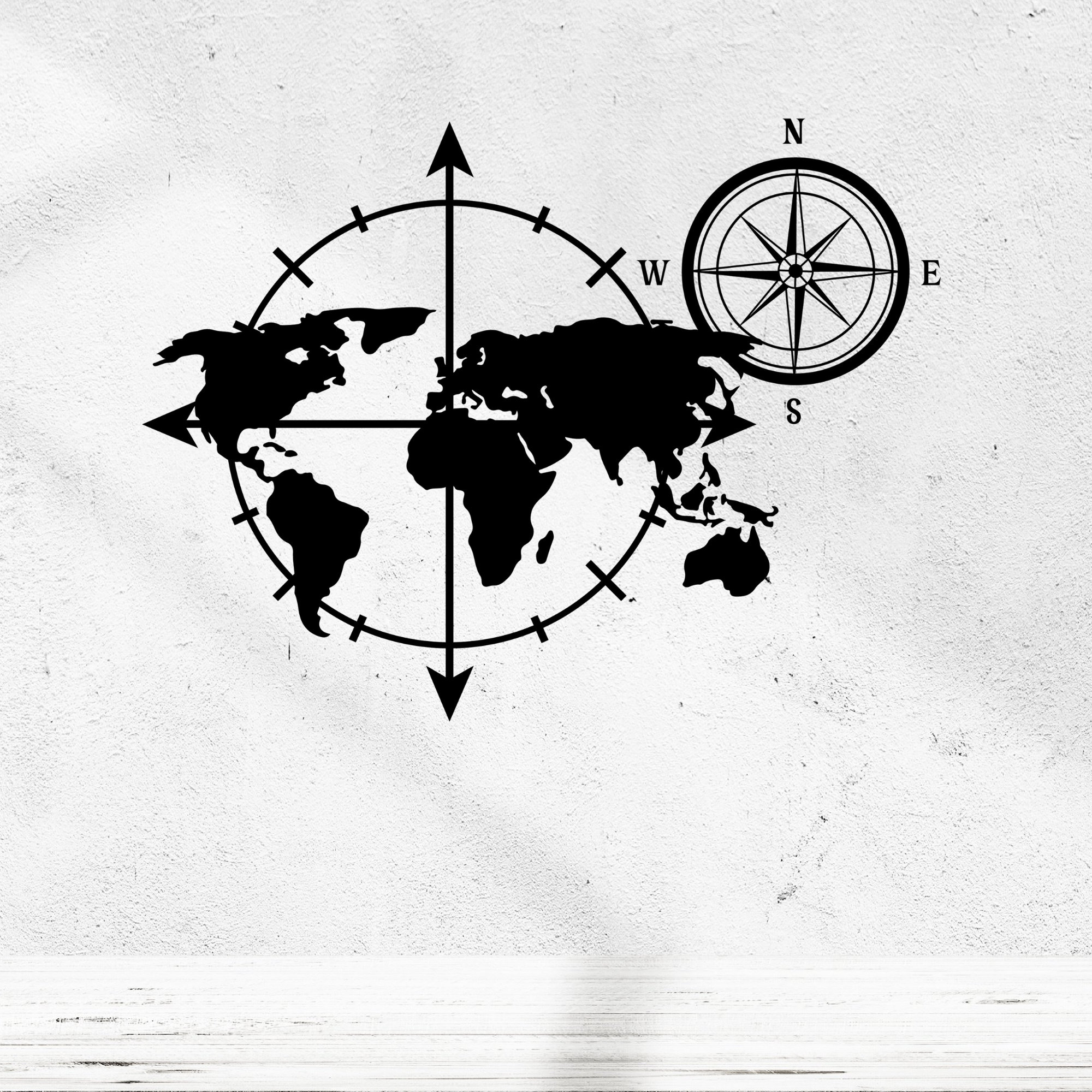 World Map Decal / Map Mural / World Sticker / Map Wallpaper / Etsy Canada