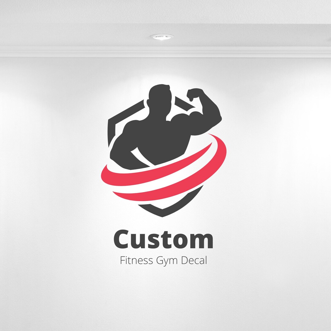 Custom Gym Logo Wall Decal / Home Gym Bodybuilding Wall Decal Etsy