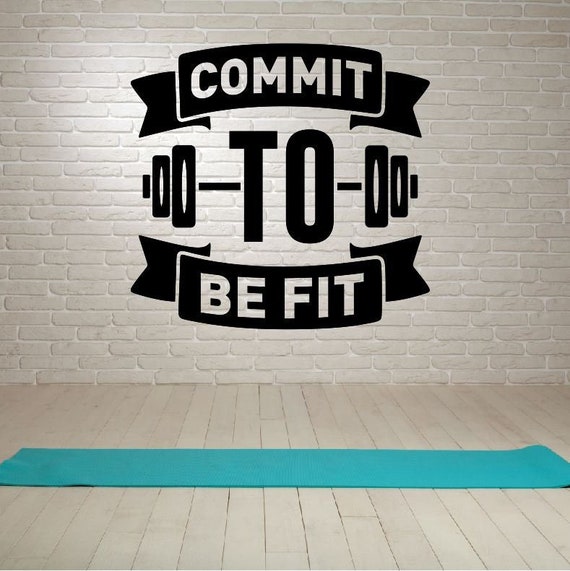 Home Gym Vinyl Decal / Fitness Room Decal / Home Gym Decal / Etsy