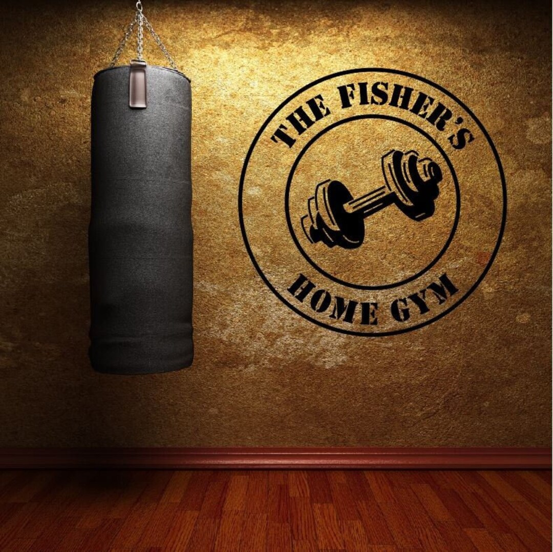 Personalized Home Gym Vinyl Decal / Fitness Room Decal / Etsy