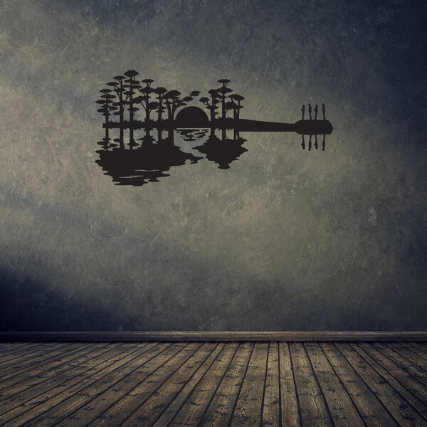 Sunset Guitar Art Etsy