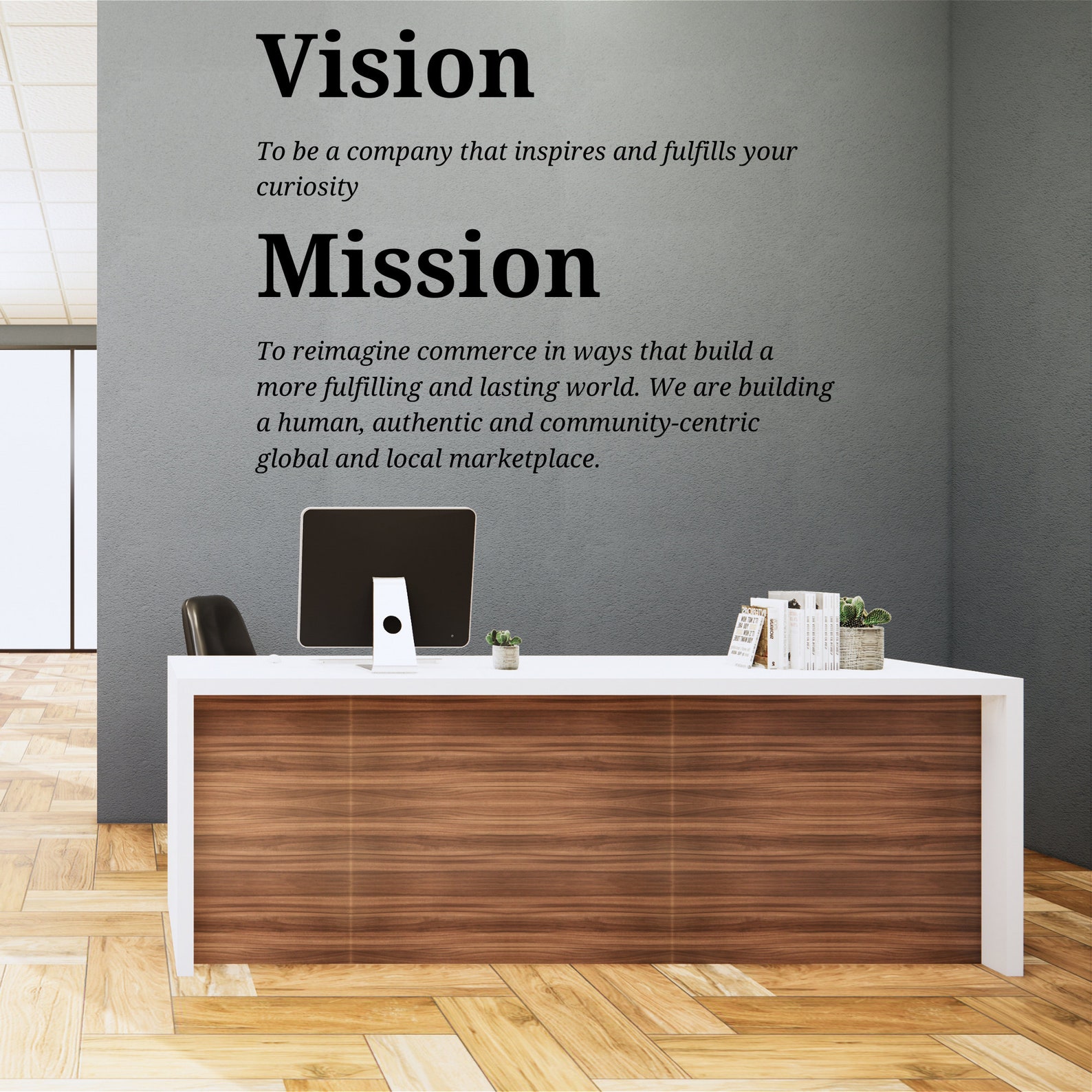 Custom Mission Vision Statement Office Wall Decal / Etsy