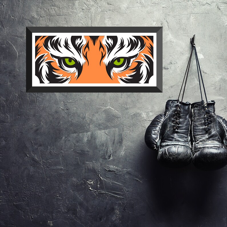 3D Tiger Eyes Decal / Beast Mode Gym Decal / Tiger Eyes Etsy