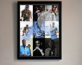 Poster collage di Young Dolph: arte hip hop (download digitale)