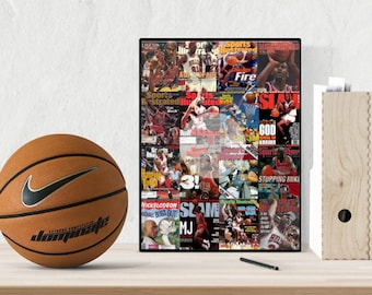 Poster collage della copertina della rivista Michael Jordan (download digitale)