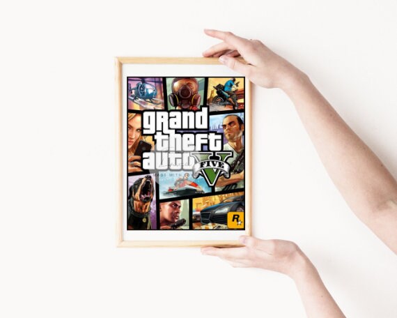 GTA 5 Poster San Andreas Poster Gta 5 Video Game Room Decor Gta Poster  Poster Room Decor 