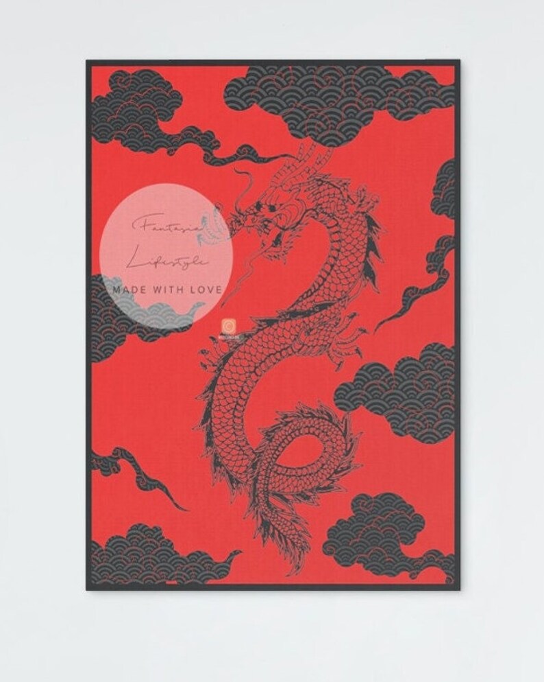Japanese Dragon Poster: Asian Wall Art (digital Download) - Etsy
