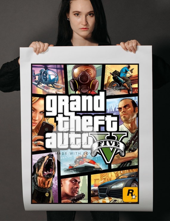 GTA 5 Poster San Andreas Poster Gta 5 Video Game Room Decor Gta Poster  Poster Room Decor 