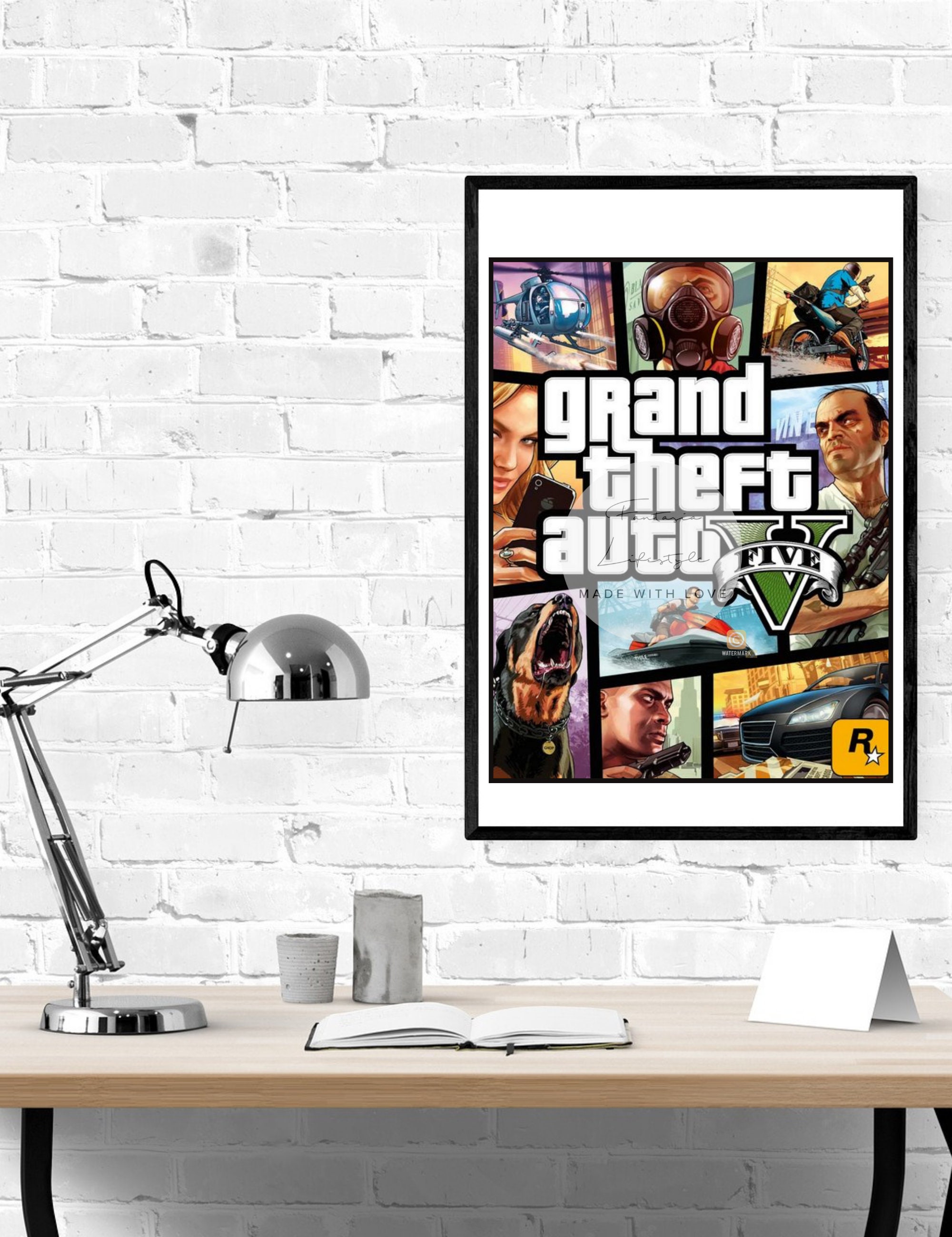 Grand Theft Auto San Andreas GTA Poster Poster Decorative Painting Canvas  Wall Posters and Art Picture Print Modern Family Bedroom Decor Posters