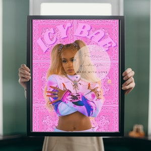 Saweetie &#39;Icy Girl&#39; Poster: Pink Room Decor (Digital Download)