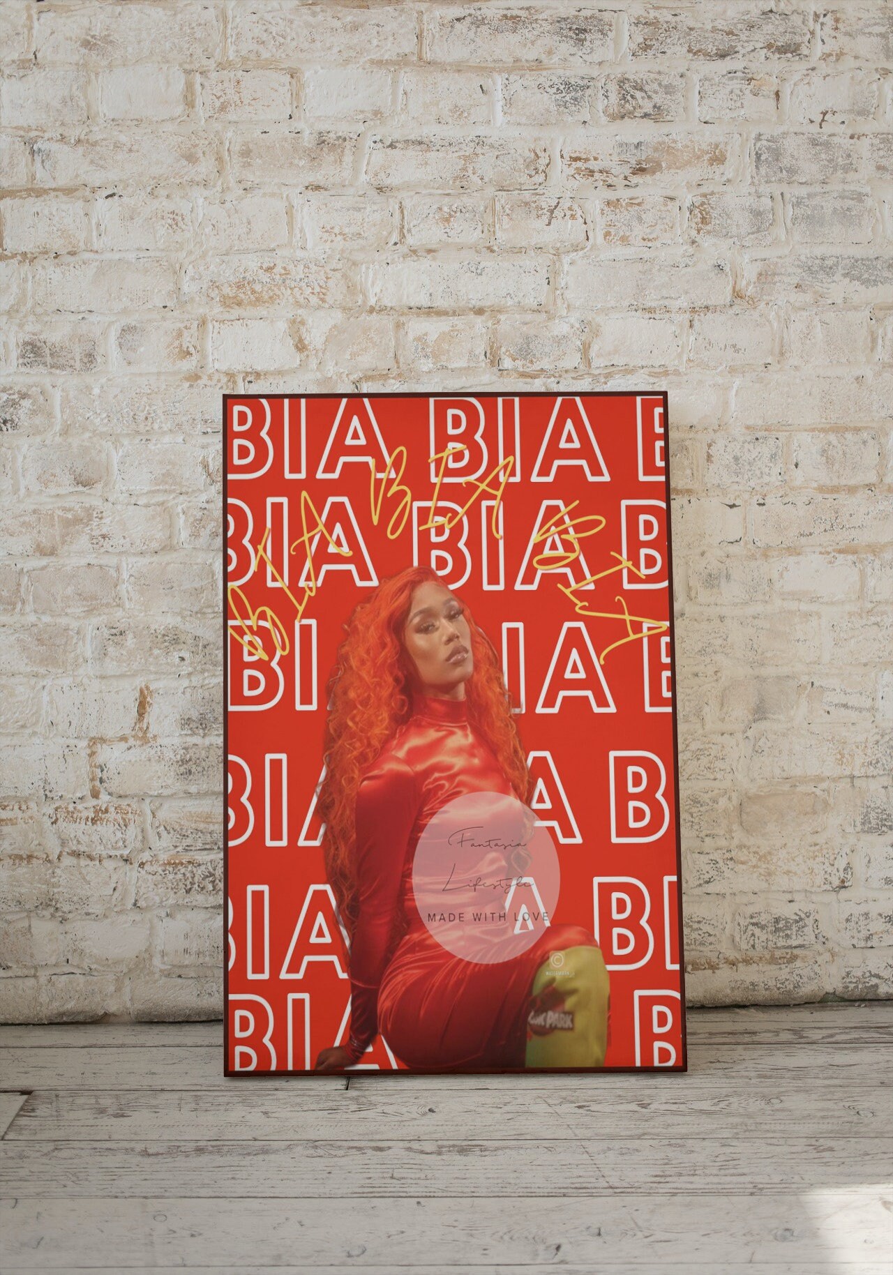 BIA Poster Red Poster Female Rapper BIA BIA Rappers - Etsy