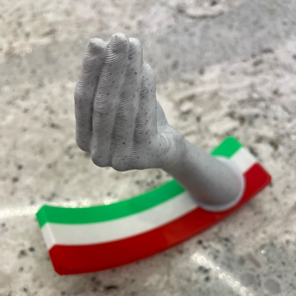 Marble Rocking Italiano "Cosa vuoi da me???" Giocattolo da scrivania con gesti delle mani / Fidget / Regalo a tema italiano stampato in 3D