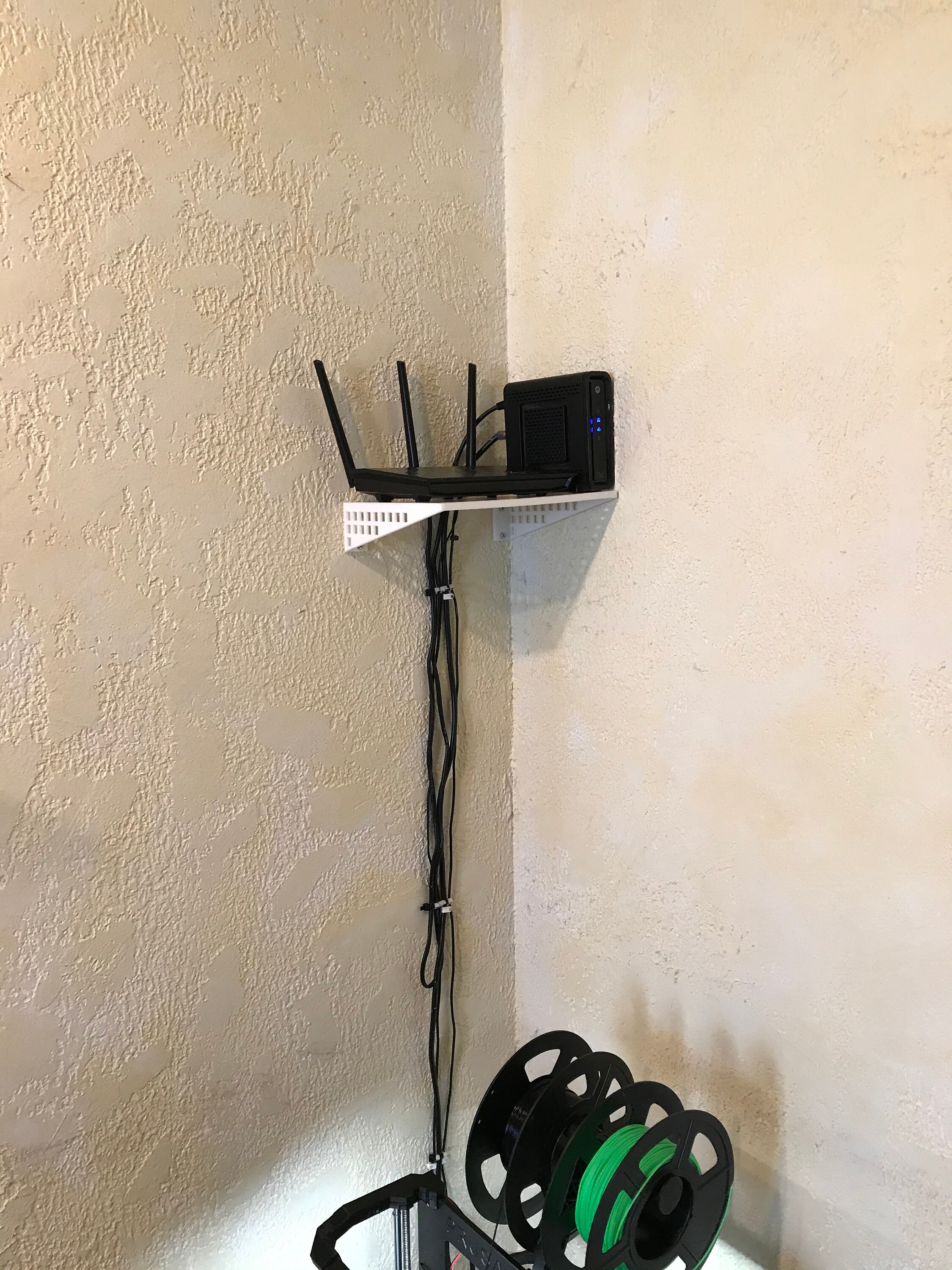 3D Printed Shelf / Wireless Router & Modem Shelf / Electronics Etsy