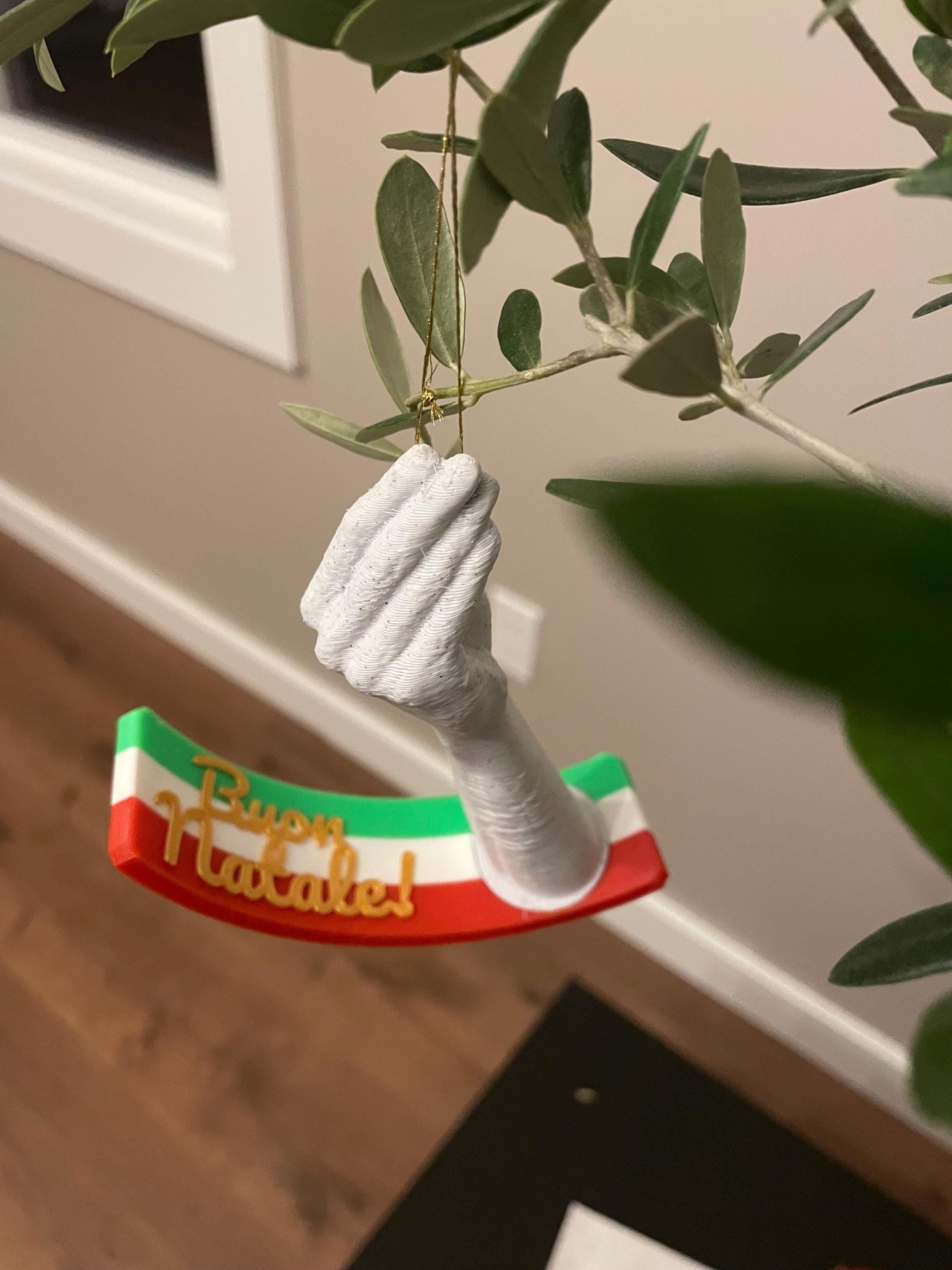 Presente divertido e exclusivo com tema de mão italiana - Brinquedo de mesa impresso em 3D / Enfeite de Natal / Mais de 200 unidades vendidas!