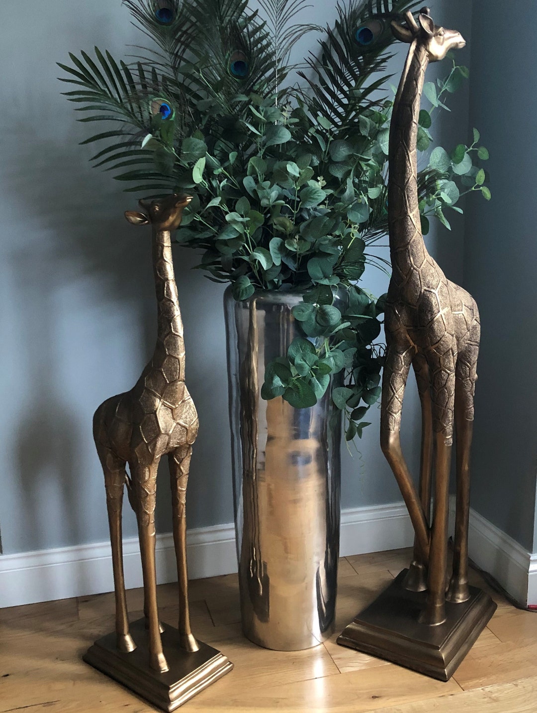 Gold Giraffe. the Most Fabulous Gold Huge Floor Standing Giraffe Head