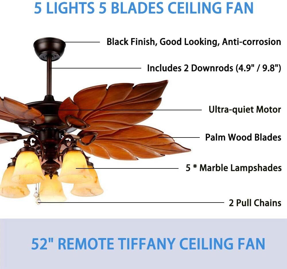 Ventilador de techo tropical con ventilador de araña de 52 | Etsy
