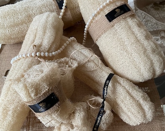 Loofah égyptien 100 % naturel (Luffa Aegyptiaca), exfoliant naturel, respectueux de l’environnement, zéro déchet, fibre de cellulose naturelle, amour environnemental