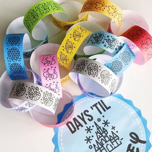 WDW Disneyworld Countdown Chain WDW Vacation Paper Chain Trip Orlando Adventure Conto alla rovescia giornaliero PDF Download istantaneo