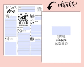 EDITABLE Disneyland Vacation Planner California Adventure Parks Planner Travel Daily Itinerary California Travel PDF Instant Download