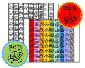 Universal Studios Countdown Chain Universal Vacation Paper Chain Trip Orlando California Adventure Daily Countdown PDF Instant Download