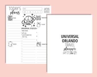Universal Studios Travel Planner Orlando Trip Planner Universal Vacation Daily Itinerary Planner Florida Travel PDF Instant Download