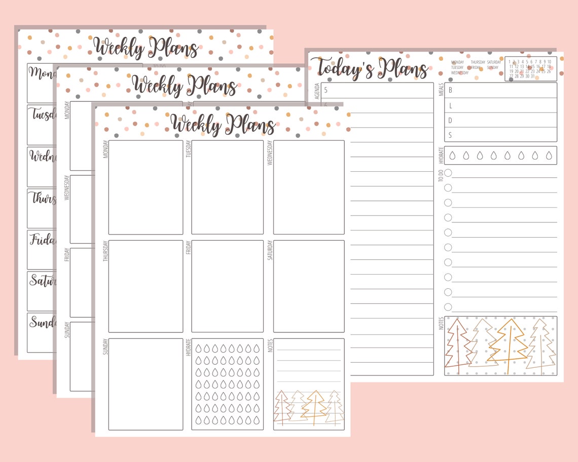 November Monthly Planner Printable Calendar Weekly Planner | Etsy