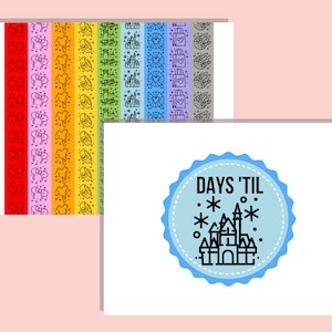 Disneyland Countdown Chain Disneyland Vacation Paper Chain Disneyland Trip California Adventure Daily Countdown PDF Instant Download
