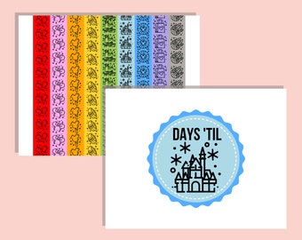 Disneyland Countdown Chain Disneyland Vacation Paper Chain Disneyland Trip California Adventure Daily Countdown PDF Instant Download