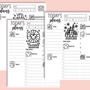 Disneyland Vacation Planner California Adventure Parks Planner DL Travel Daily Itinerary Planner California Travel PDF Instant Download image 2