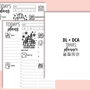 Disneyland Vacation Planner California Adventure Parks Planner DL Travel Daily Itinerary Planner California Travel PDF Instant Download
