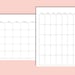 Blank Calendar Template 8.5 X 11 Inches Horizontal Vertical Monthly ...