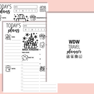 EDITABLE WDW World Travel Planner Orlando Trip Planner wdw Vacation Daily Itinerary Planner Florida Travel PDF Instant Download image 1