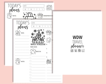 EDITABLE WDW World Travel Planner Orlando Trip Planner wdw Vacation Daily Itinerary Planner Florida Travel PDF Instant Download