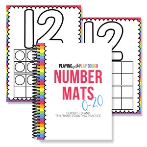 Play Dough Mats Play Doh Activity Mats Playdough Printable Ten Frame Preschool Kindergarten Math Counting Practice Fine Motor Toddler Play