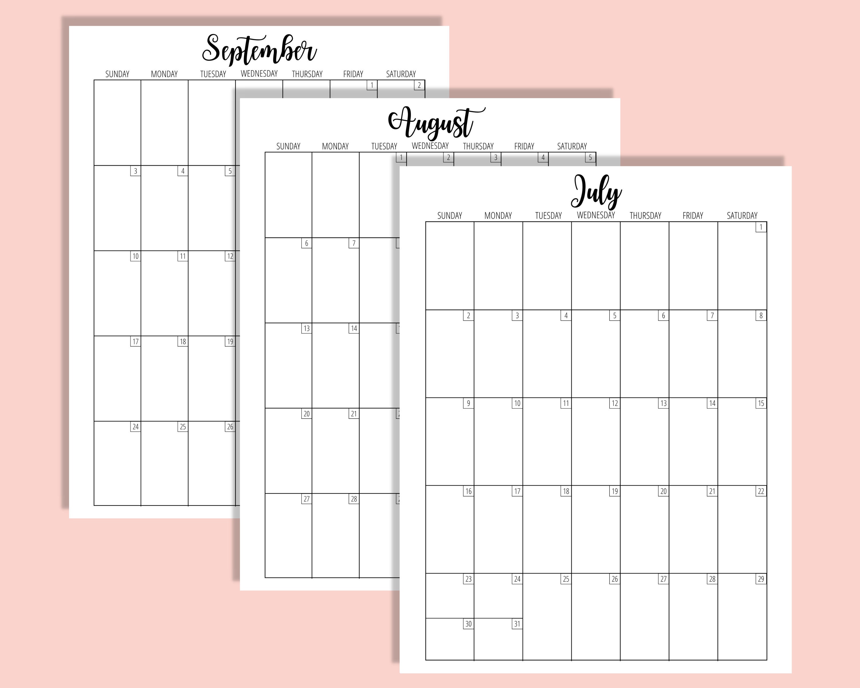 2023 Calendar Template 8.5 X 11 Inches Vertical Monthly Printable Desk Wall Calendar  Print Ready Transparent Background PDF INSTANT DOWNLOAD - Etsy
