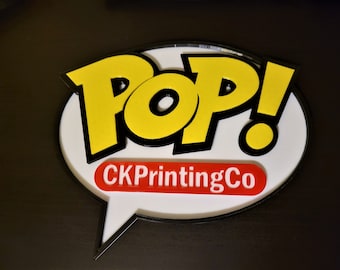 Custom Funko POP Logo Display Sign with Categories